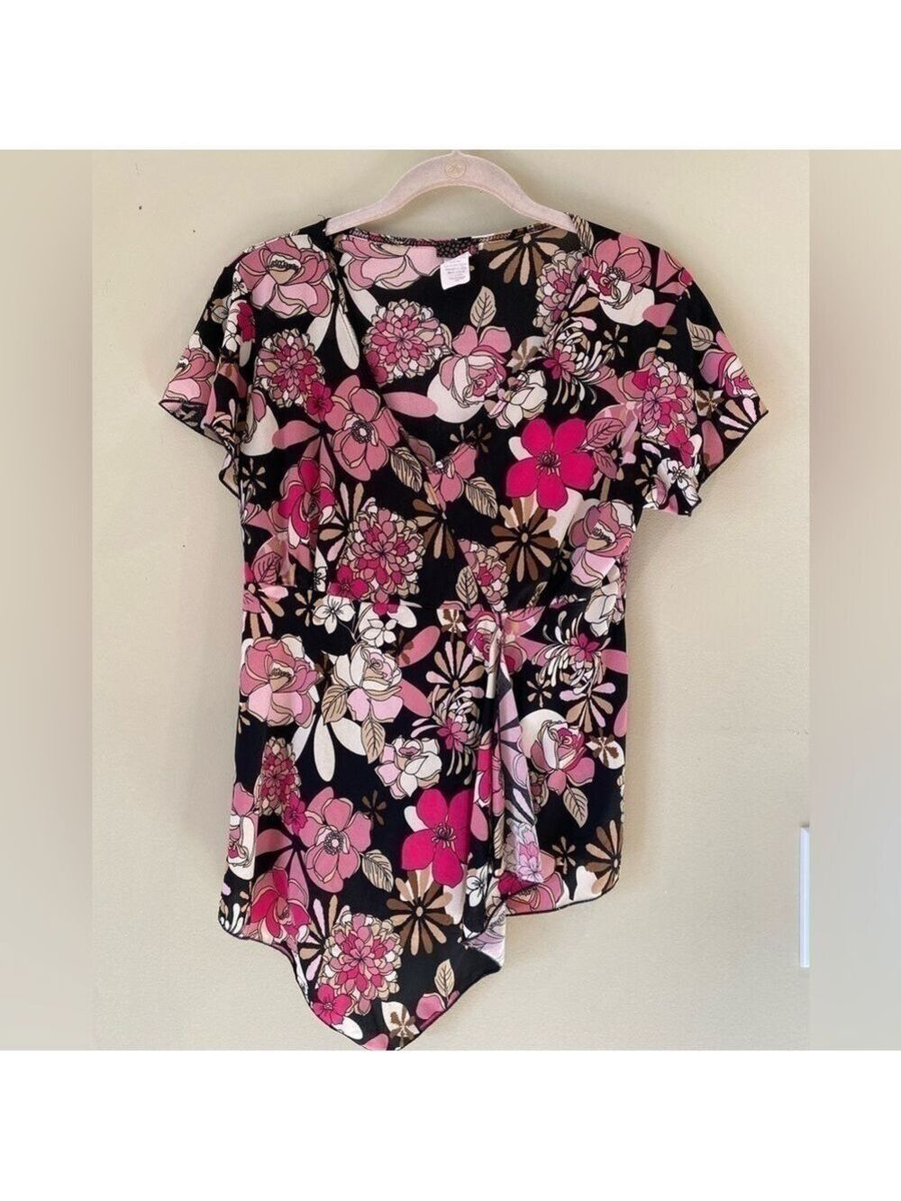 Vintage Faux Wrap Top M
